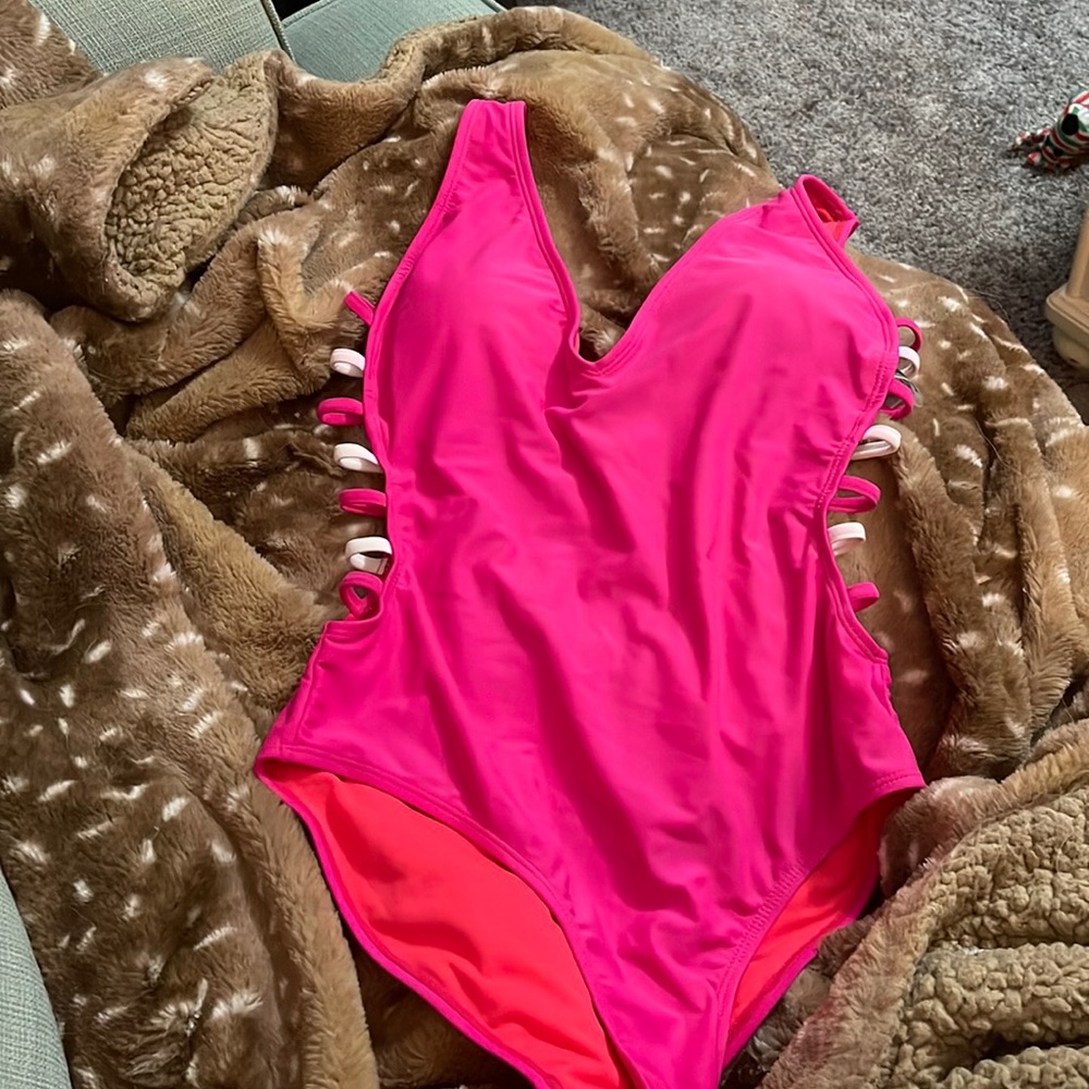 Hot pink on piece
